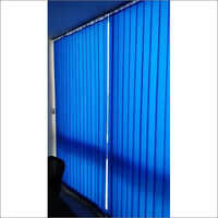 Polyester Vertical Blind - Easy Assembly, Blue Color For Home, Hotel, Office Use
