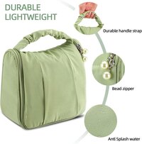 House of Quirk Toiletry Bag with Pearl Zipper  Luxury Cute Travel Make Up Hanging Wash Bag Cosmetic Waterproof Hanging Toiletries Bag Personalised