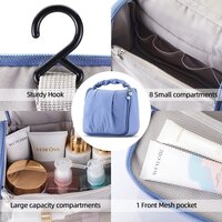 House of Quirk Toiletry Bag with Pearl Zipper  Luxury Cute Travel Make Up Hanging Wash Bag Cosmetic Waterproof Hanging Toiletries Bag Personalised
