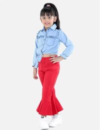 Kids Denim Shirt and Skirt