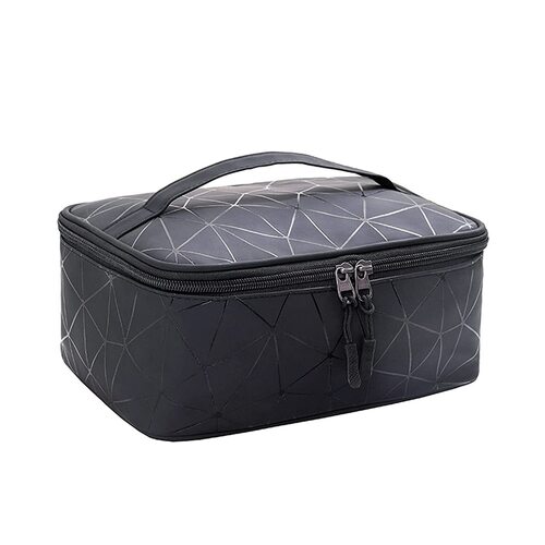 Marble Printed Cosmetic Bag with Zipper
