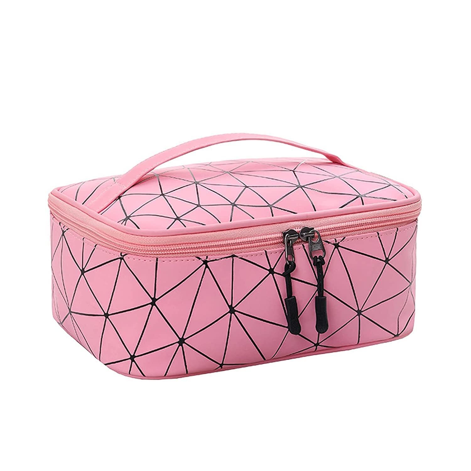 Marble Printed Cosmetic Bag with Zipper
