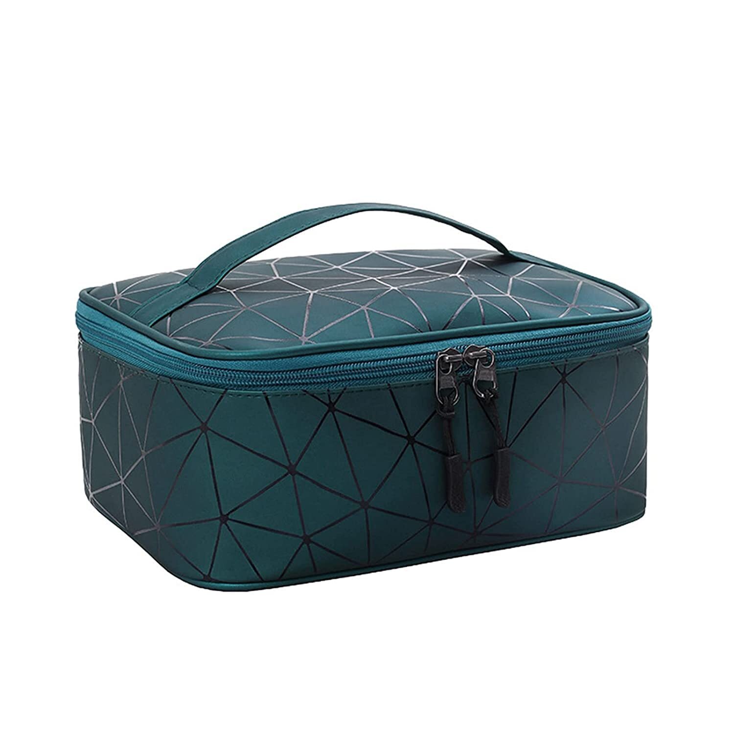 Marble Printed Cosmetic Bag with Zipper