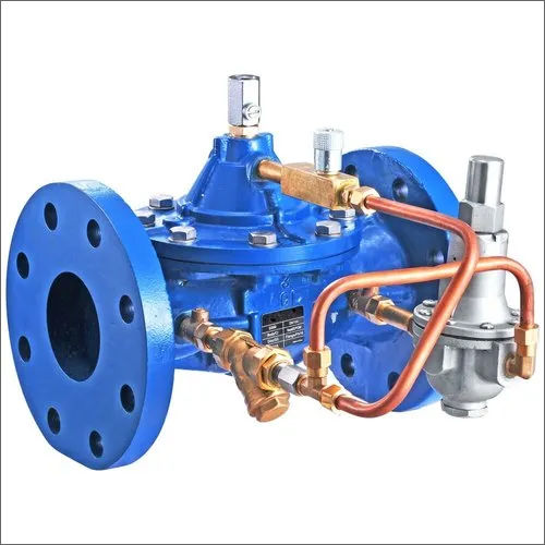 Pressure Reducing Control Valve Ductile Iron Fe Pn16 - Color: Blue