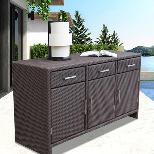 Pool Side Wicker Drawer Counter