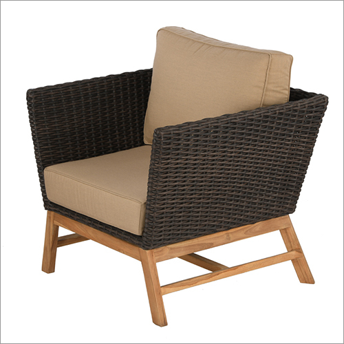Wood And Wicker Modern Chair