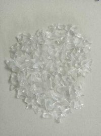 Transparent clear glass stone chips with different size aspect water wash dust free clear glass chips and beads