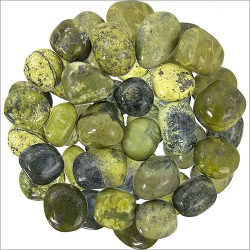 Surpentine Tumbled Stones Size: 8 Mm