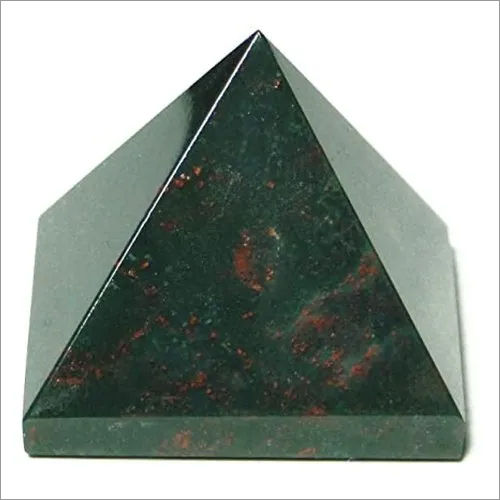 Dark Green Blood Stone Pyramid