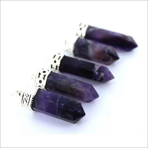 Purple Amethyst Pencil Pendant