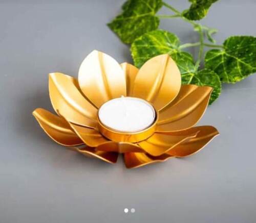 Metal Round Lotus Diya