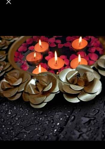 Metal Flower Urli  Round Shape