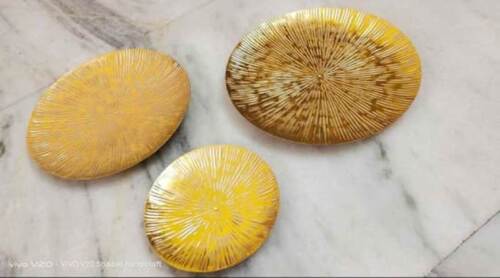 Metal Golden Tray Set of 3