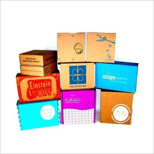 Printed Gift Corrugated Boxes - Kraft Paper, Square Shape , Ideal for Gift & Crafts Packaging