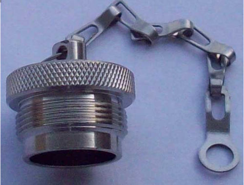 Circular Connector Receptacle Dust Cap with Chain