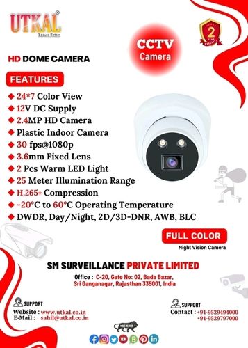 2.4Mp Hd Dome Camera Application: Indoor