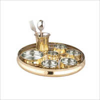 Metal Brass Thali Set