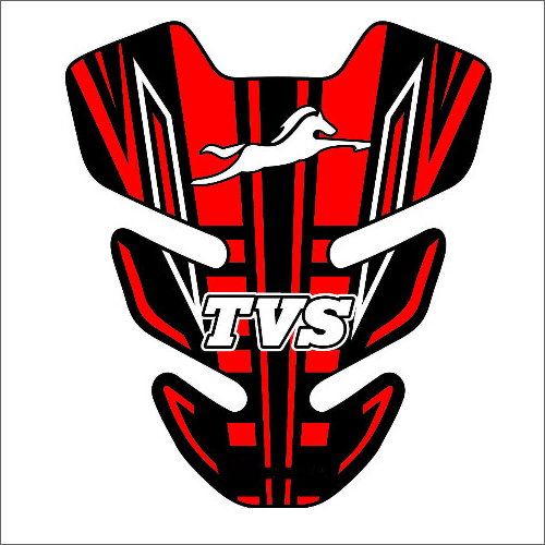 Red Tvs Bike Tank Pad Sticker