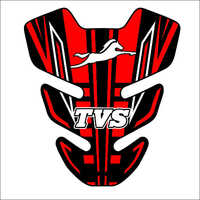 Red Tvs Bike Tank Pad Sticker