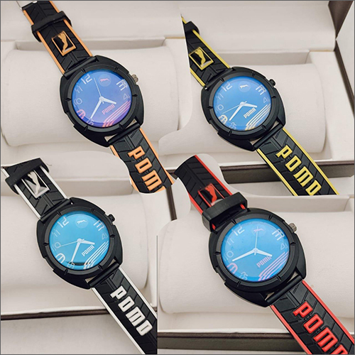 Kids Analog Watch Set - Rubber, Medium Size, Available in Different Colors | Fashionable, Unisex Design with Trendy Patterns and Durable Finishing