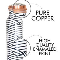 ZEBRA PRINT ENAMEL COPPER BOTTLE