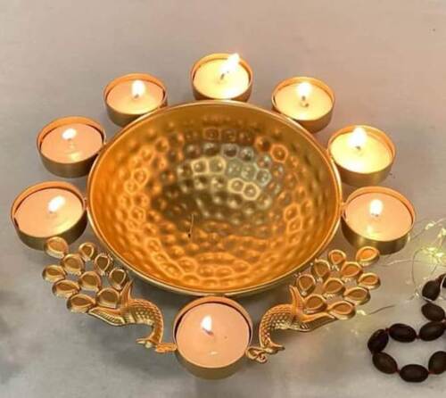 Metal Diwali Lotus Shape Metal Brass Urli For Decoration