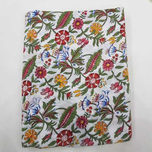 flower Block Print Fabric