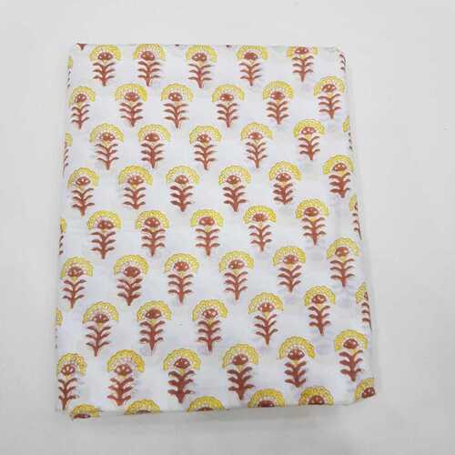 yellow butti Hand Block Print Fabrics