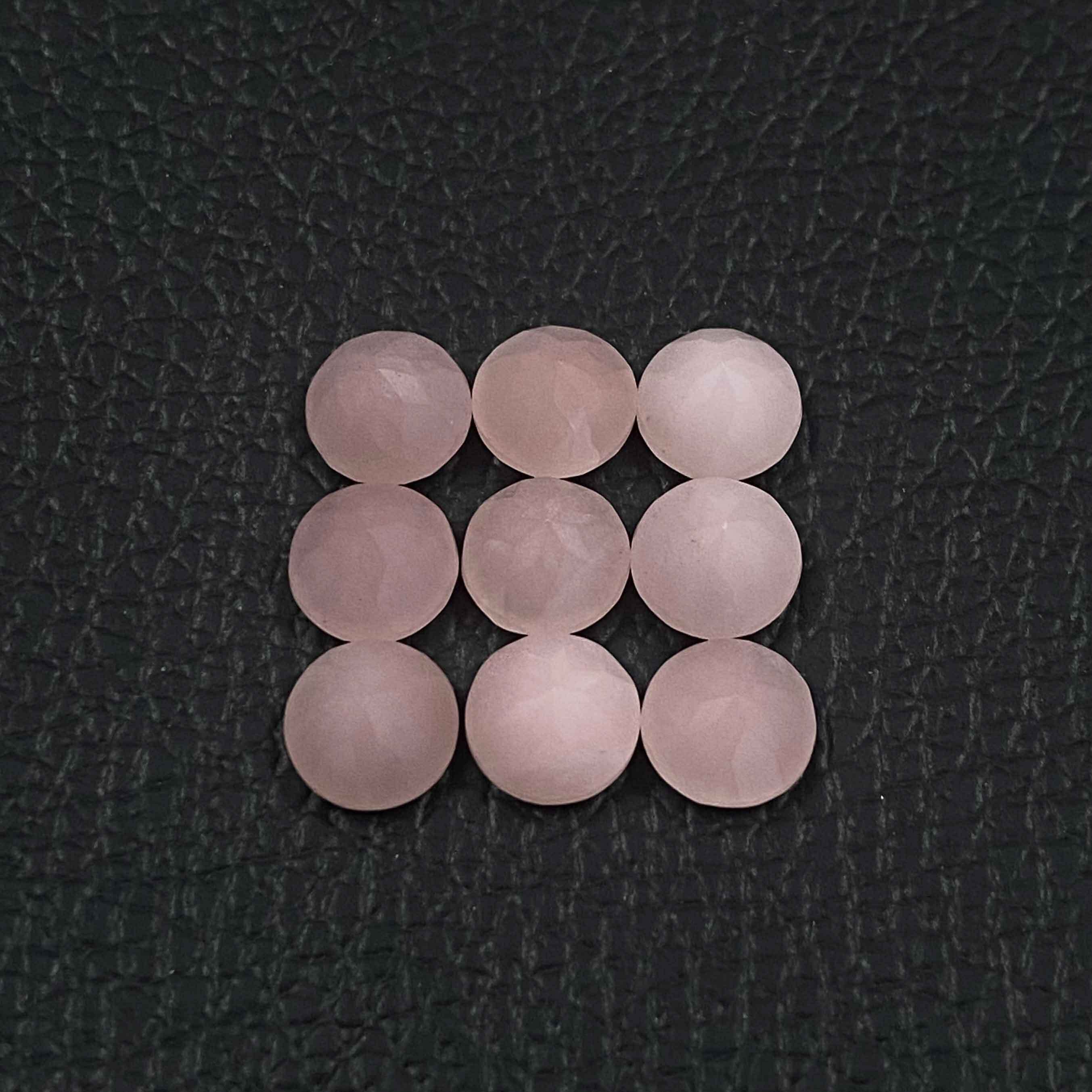 Natural Guava Quartz Faceted Round Loose Gemstone