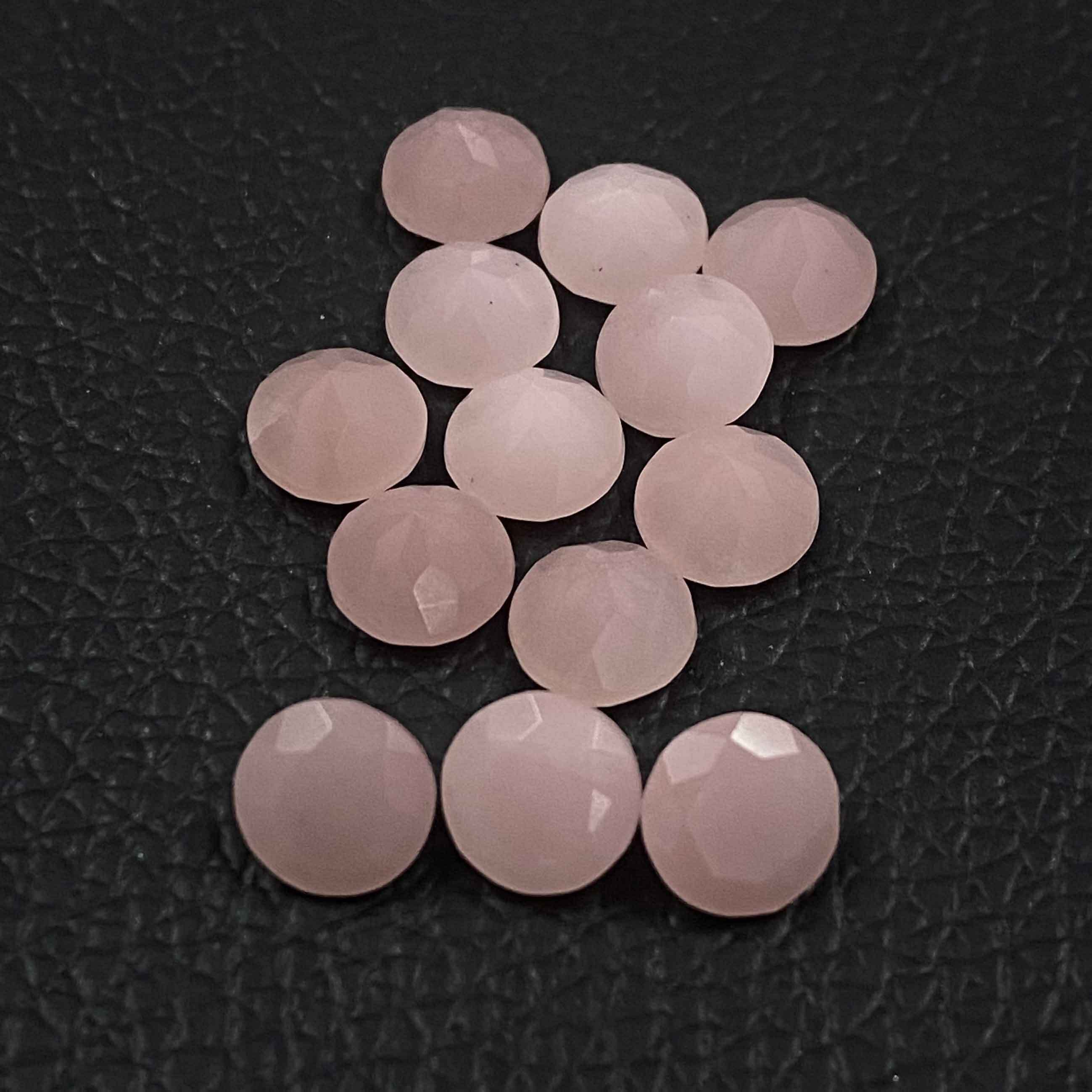 Natural Guava Quartz Faceted Round Loose Gemstone