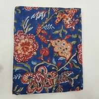 dark blue flower Hand Block Print Fabrics