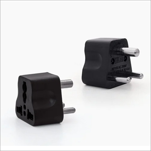 6A 3 Pin Multi Plug - ABS Body, Black Color, 6A Current Rating, 3 Pins | IP54 Protection Level, Ideal for Commercial Electric Fittings