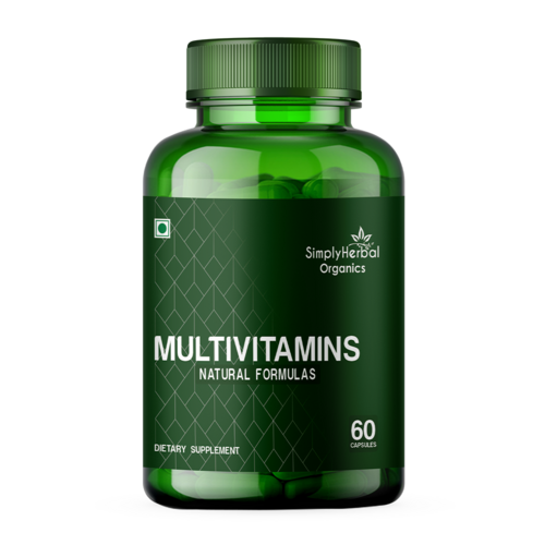 Simply Herbal Organics Multivitamin with 60 Certified Organic Extracts - 60 Vegetarian Capsules
