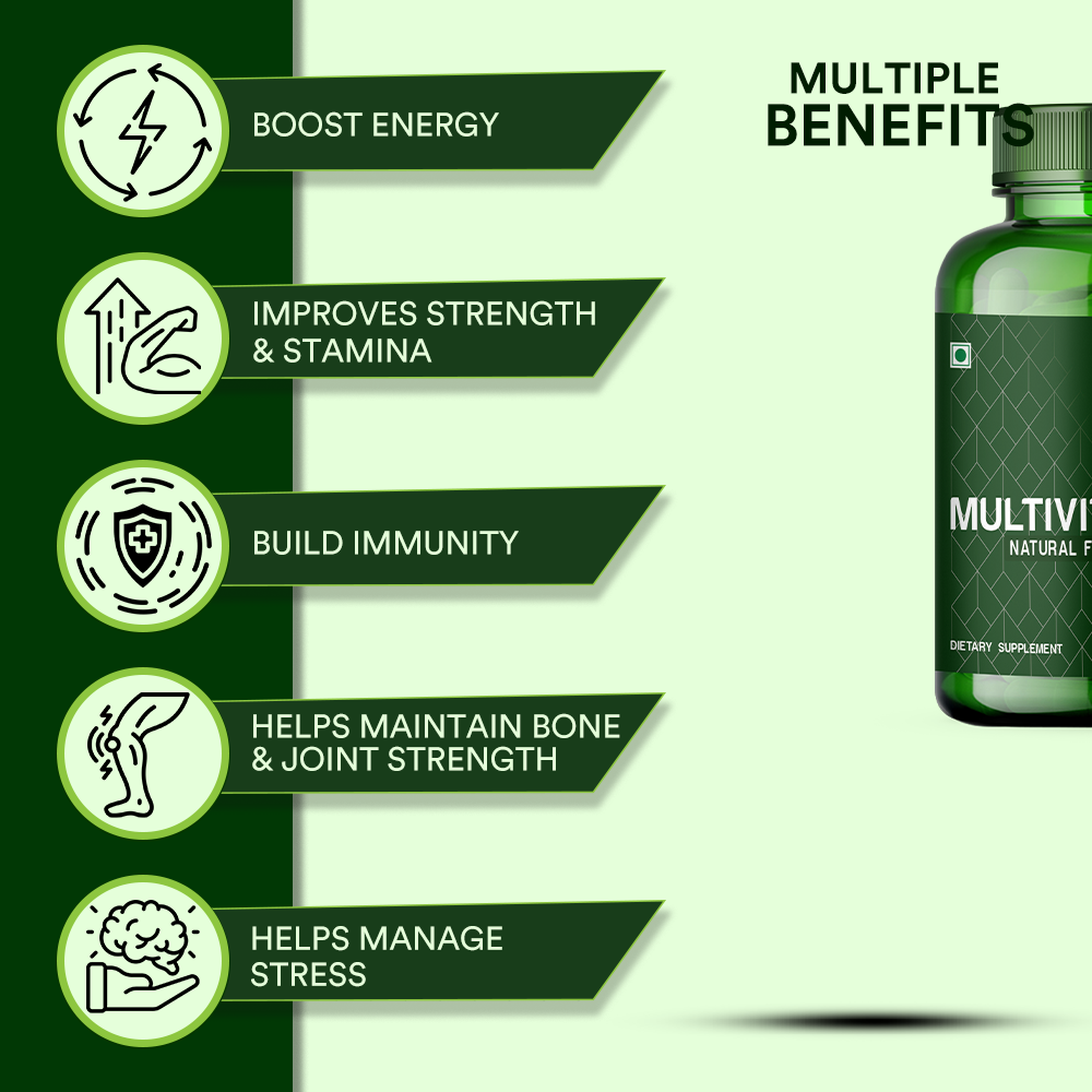 Simply Herbal Organics Multivitamin with 60 Certified Organic Extracts - 60 Vegetarian Capsules