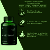 Simply Herbal Organics Multivitamin with 60 Certified Organic Extracts - 60 Vegetarian Capsules