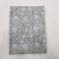 grey butti Hand Block Print Fabrics