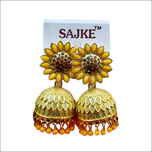 Ladies Fancy Jhumka - Elegant Multi-Color Earrings Crafted by Skilled Artisans | Perfect for Weddings, Parties & Engagements, Moisture-Proof Packaging