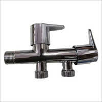 Stainless Steel Push Cock Water Tap - Stainless Steel, 4.8 Inch Size, Glossy Silver Finish - Rectangular Shape, Durable Design