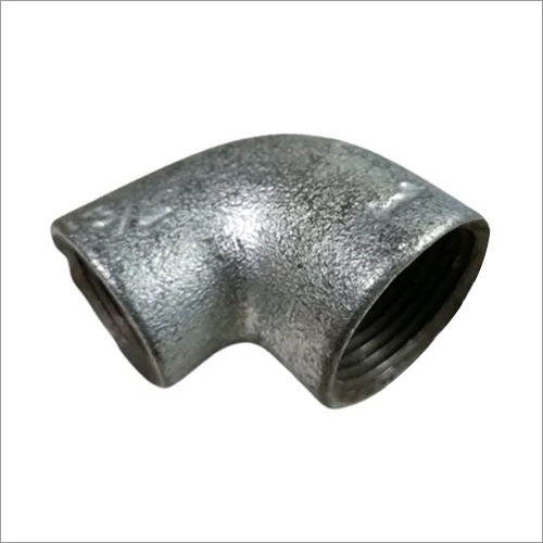 Silver Mild Steel Threaded Pipe Elbow