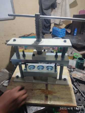 Panchakavya Oil Lamp Making Machine - Color: Silver