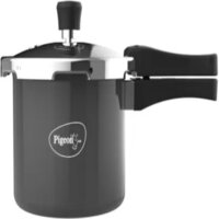 Pigeon Induction Bottom Hard Anodized Aluminium Pressure Cooker - 3 Liter Capacity, Black Color, Multi-top Compatible, Easy To Clean