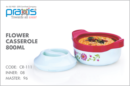 800ml Flower Printed Casserole