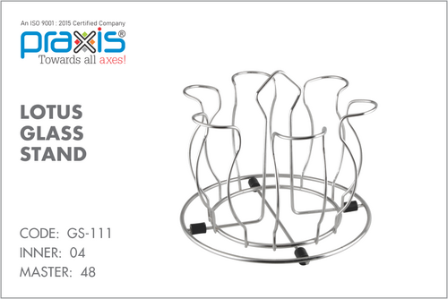 SS LOTUS GLASS STAND