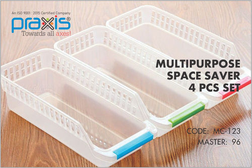 Transparent 4 Pcs Multipurpose Space Saver