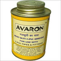 PVC Solvent Cement Tin - PVC Material 80x120mm Size Yellow and Black Color Cylindrical Shape | Multicolor Printed Design Metal Build