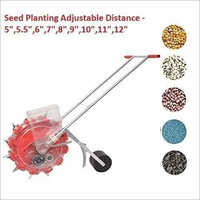 Red Manual Machine Dibbler  Seed Drill Hand Operated Seed Planting Machine For Agriculture