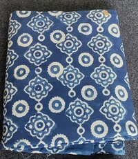 indigo cotton hand block print