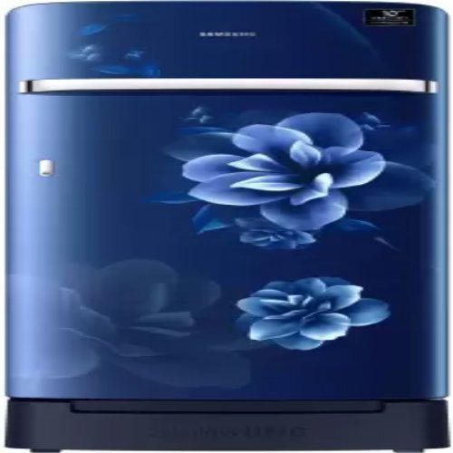 Blue Refrigerator With Base Drawer
