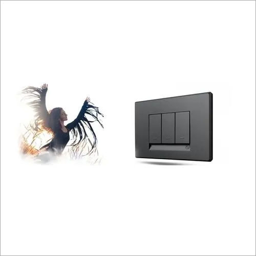 Shadow Black L And T Englaze Electrical Switches