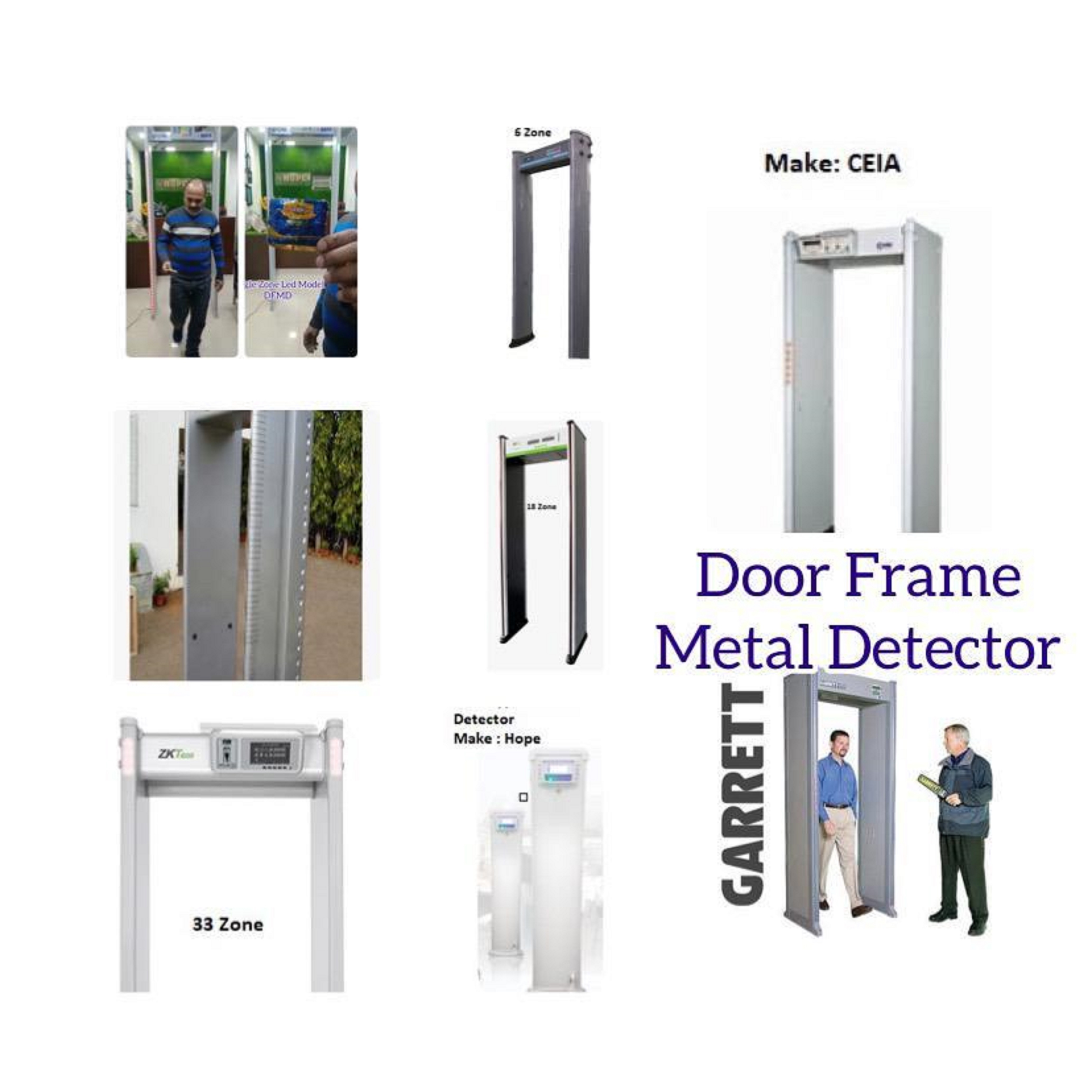 Door Frame Metal Detector  6 Zone